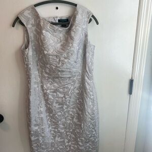Lauren Ralph Lauren Silver Sleeveless Dress